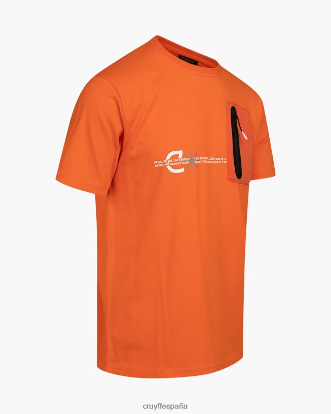 camiseta de rayos Cruyff hombres naranja D6DNB206 camiseta