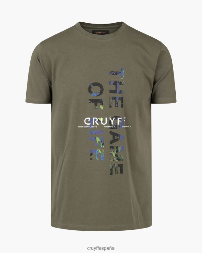 camiseta de rick Cruyff hombres ejercito verde D6DNB105 camiseta
