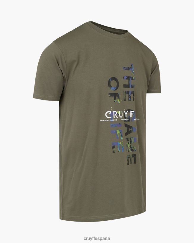 camiseta de rick Cruyff hombres ejercito verde D6DNB105 camiseta