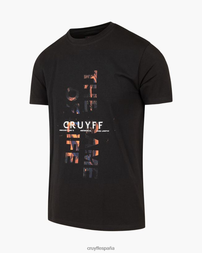 camiseta de rick Cruyff hombres negro D6DNB107 camiseta