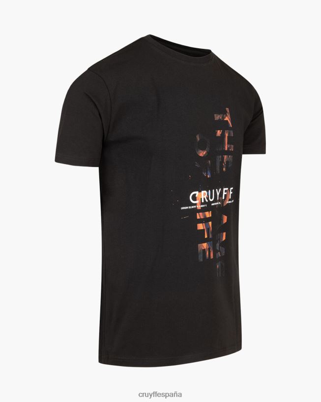 camiseta de rick Cruyff hombres negro D6DNB107 camiseta