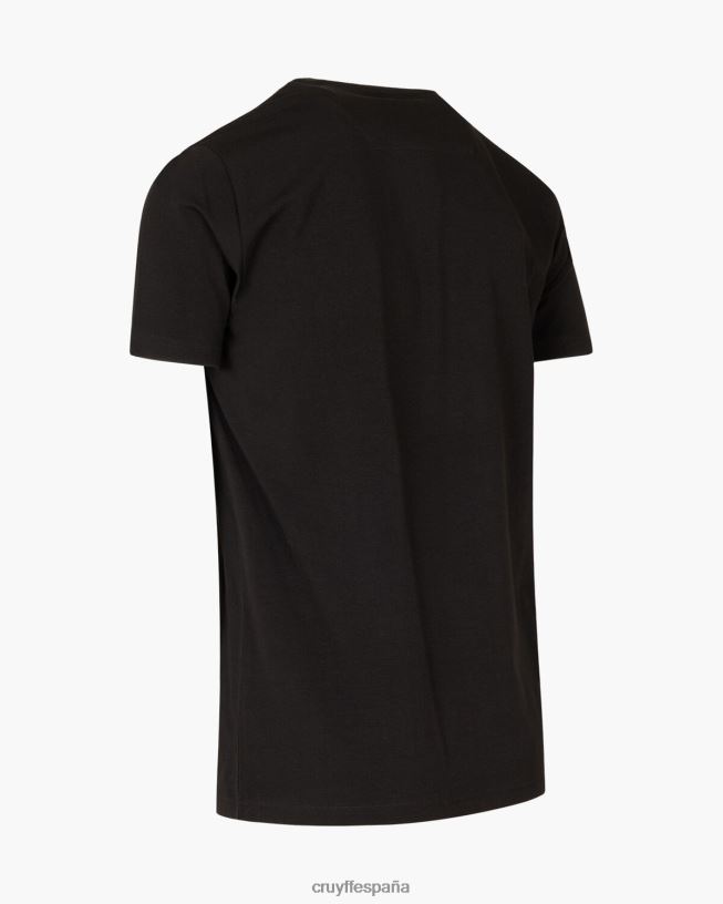 camiseta de rick Cruyff hombres negro D6DNB107 camiseta