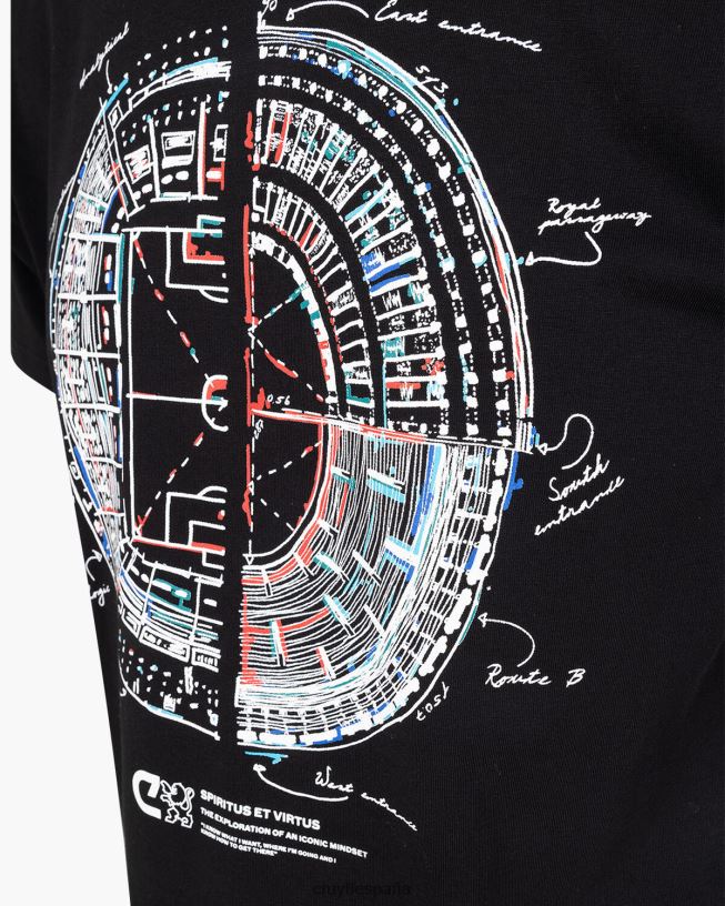 camiseta del estadio Cruyff hombres negro D6DNB1311 camiseta