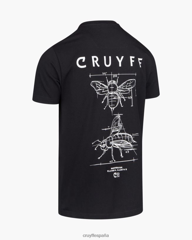 camiseta del paquete de la ciudad Cruyff hombres negro D6DNB676 camiseta