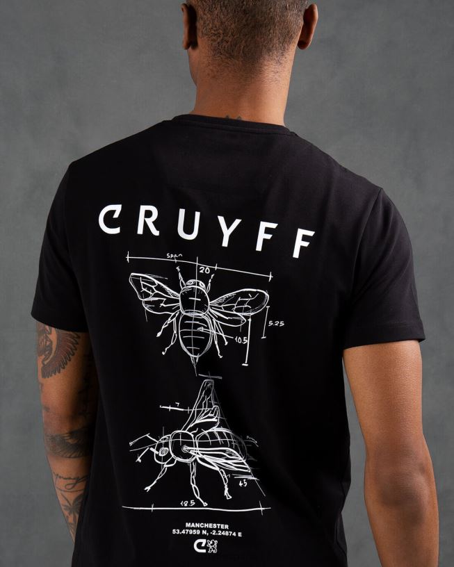 camiseta del paquete de la ciudad Cruyff hombres negro D6DNB676 camiseta