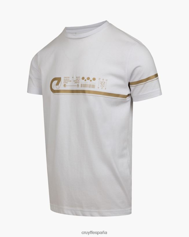 camiseta ezra Cruyff hombres Oro blanco D6DNB120 camiseta