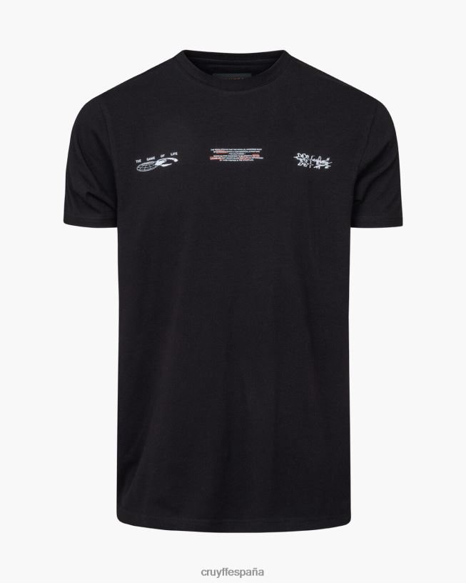 camiseta morris Cruyff hombres negro D6DNB287 camiseta