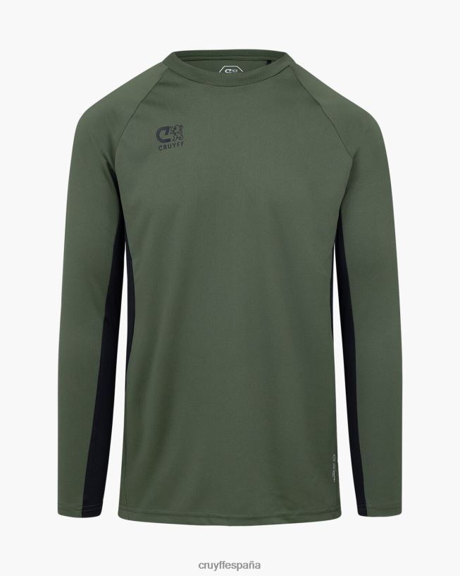 camiseta tech turn ls Cruyff hombres verde/negro D6DNB664 camiseta