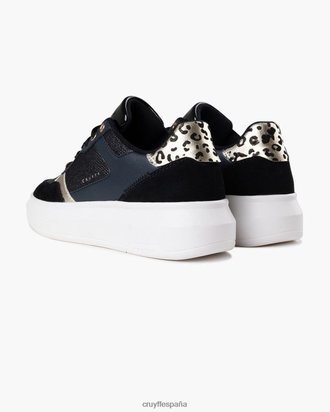 cancha de ritmo Cruyff mujer azul negro D6DNB1307 zapatillas