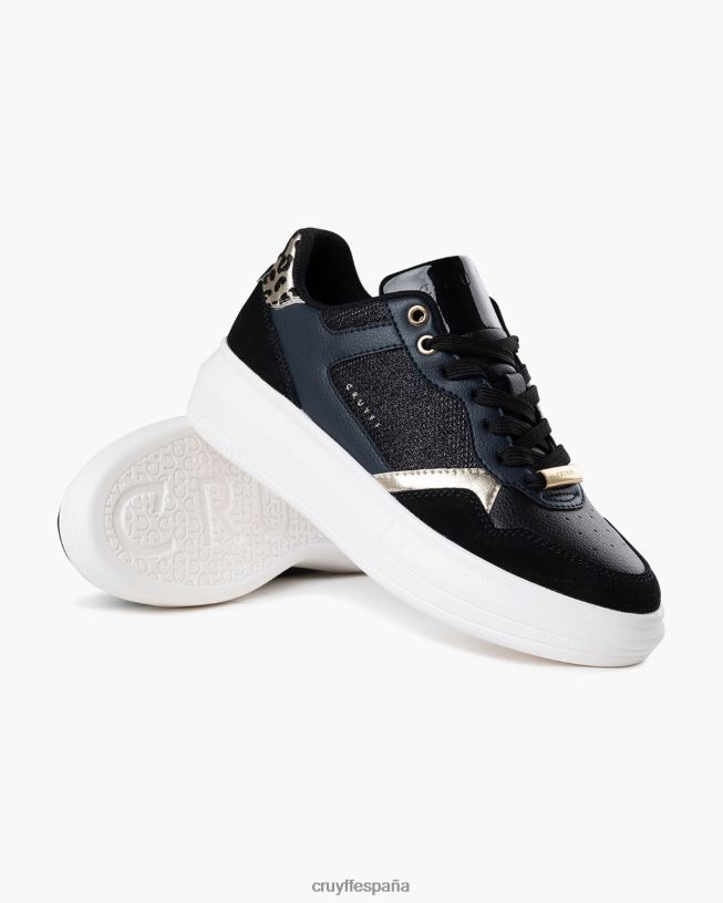 cancha de ritmo Cruyff mujer azul negro D6DNB1307 zapatillas