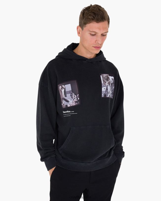 capucha victoria Cruyff hombres negro D6DNB775 sudadera