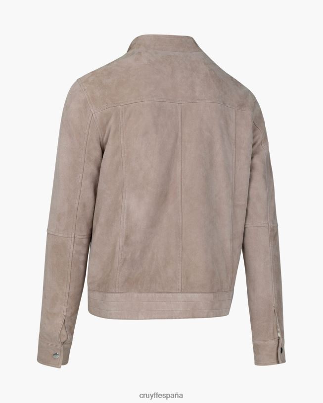 chaqueta biker de ante esteban Cruyff hombres crema D6DNB708 chaqueta