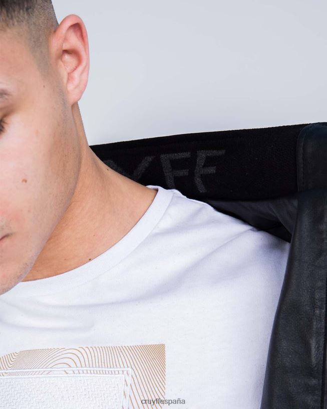 chaqueta harrington de cuero dante Cruyff hombres negro D6DNB684 chaqueta