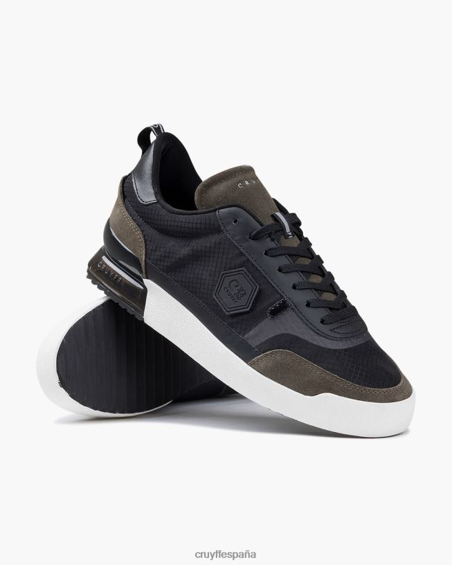 contra Cruyff hombres verde negro D6DNB1314 zapatillas