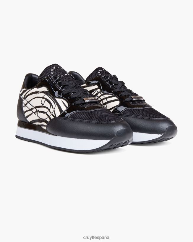corredor del parque Cruyff mujer blanco negro D6DNB1073 zapatillas