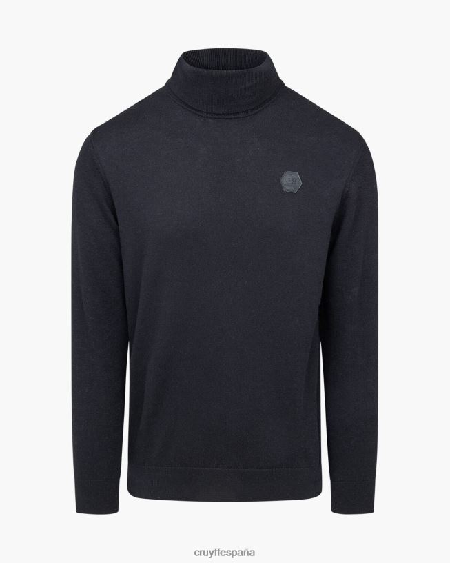 cuello de tortuga basco Cruyff hombres negro D6DNB353 suéter