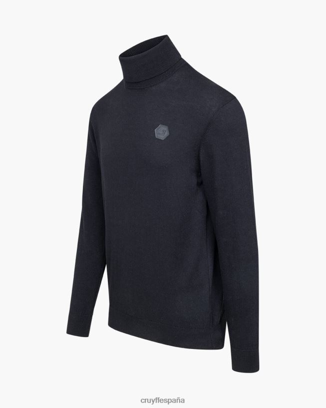 cuello de tortuga basco Cruyff hombres negro D6DNB353 suéter