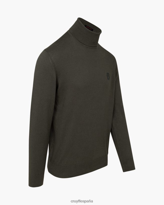 cuello de tortuga basco Cruyff hombres verde D6DNB351 suéter
