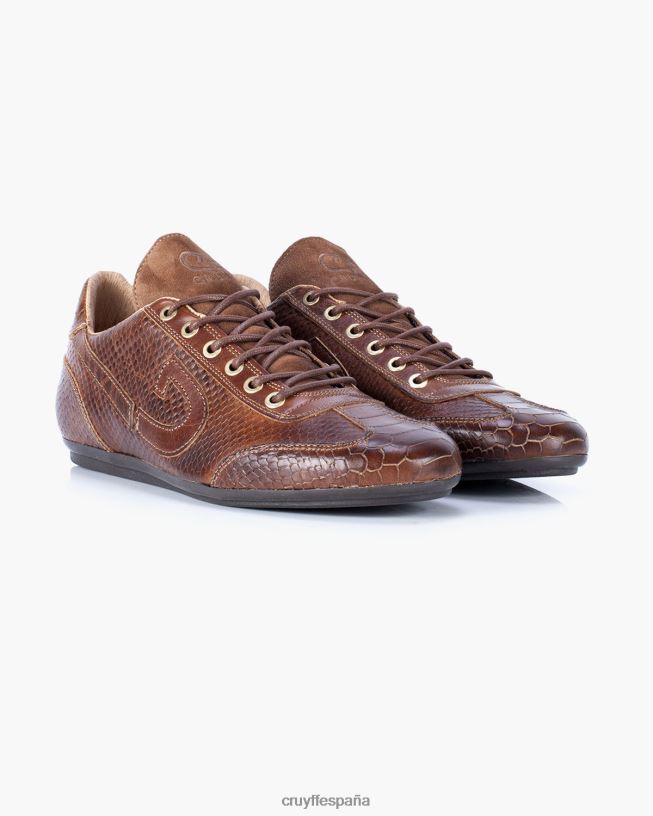 cuero vanenburg-anaconda Cruyff hombres coñac D6DNB793 zapatos