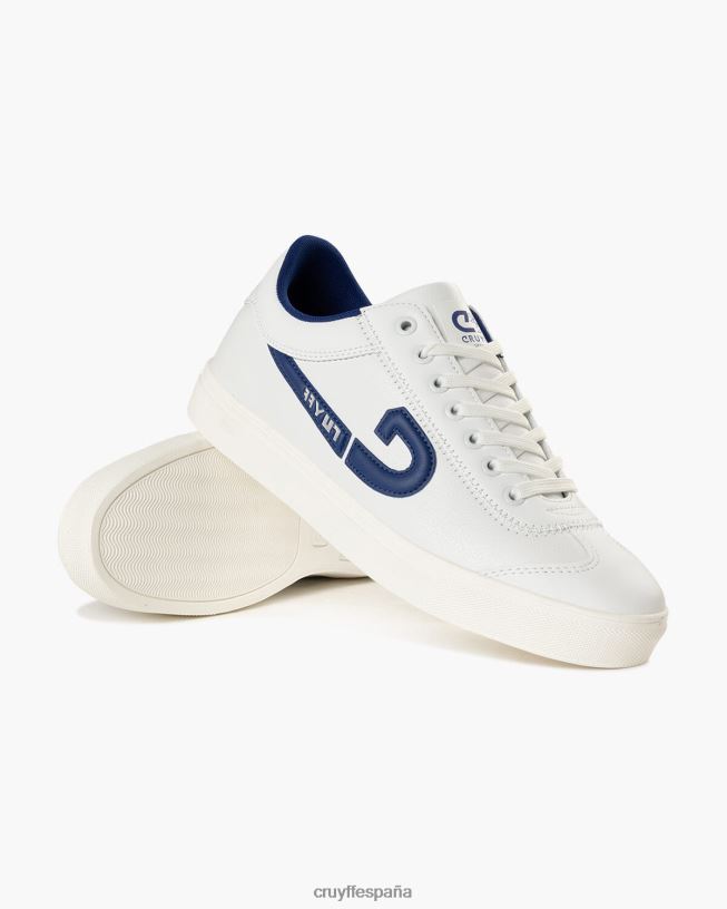 destello Cruyff hombres blanco azul D6DNB261 zapatillas