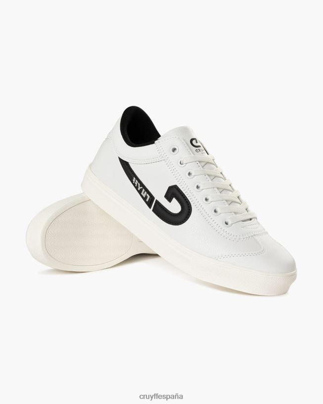 destello Cruyff hombres blanco negro D6DNB262 zapatillas