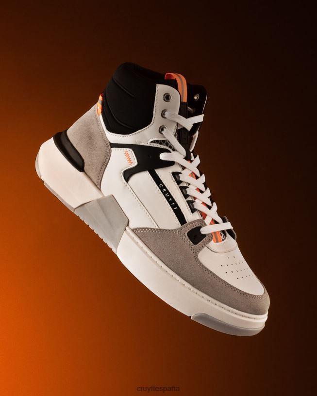 destrozar la cesta Cruyff hombres gris blanco D6DNB501 zapatillas