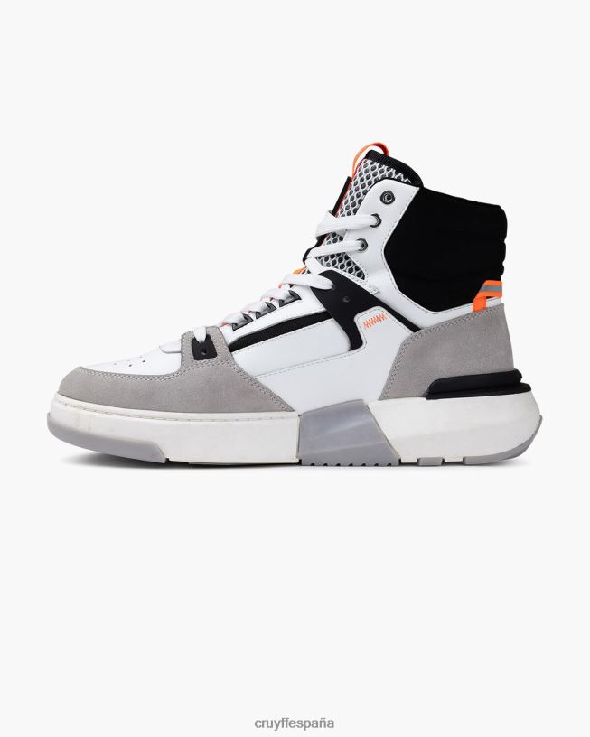 destrozar la cesta Cruyff hombres gris blanco D6DNB501 zapatillas