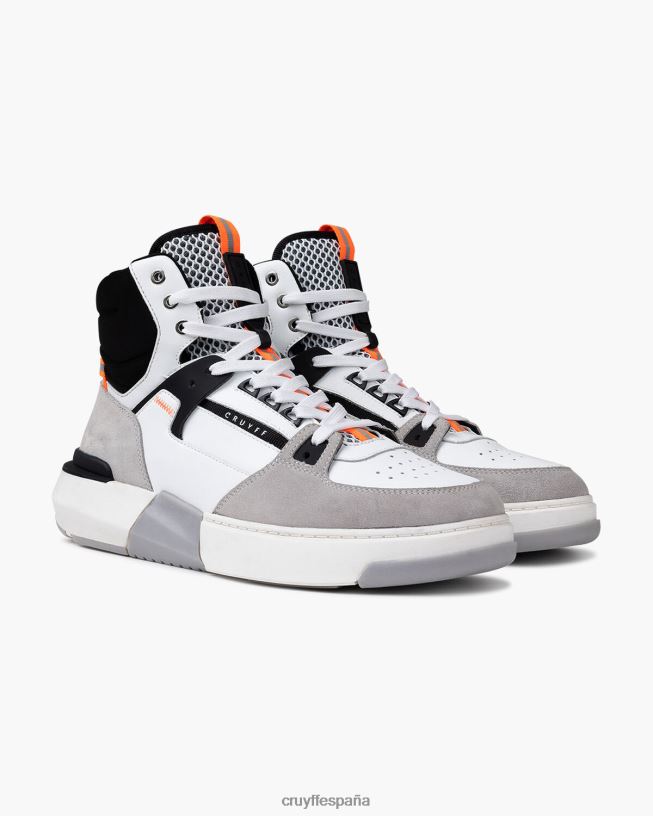 destrozar la cesta Cruyff hombres gris blanco D6DNB501 zapatillas