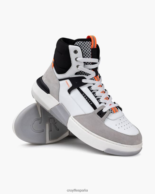 destrozar la cesta Cruyff hombres gris blanco D6DNB501 zapatillas