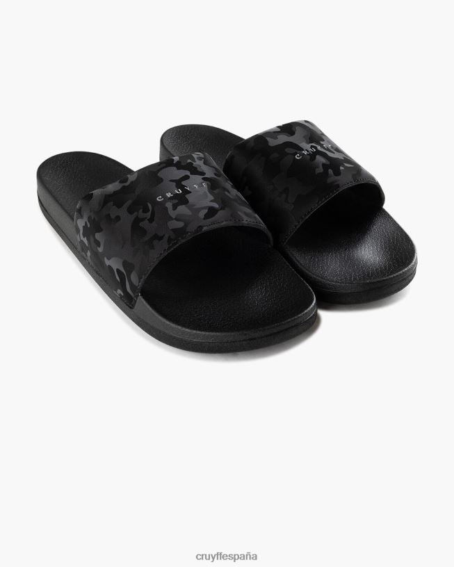 diapositiva de camuflaje Cruyff hombres negro D6DNB136 diapositivas