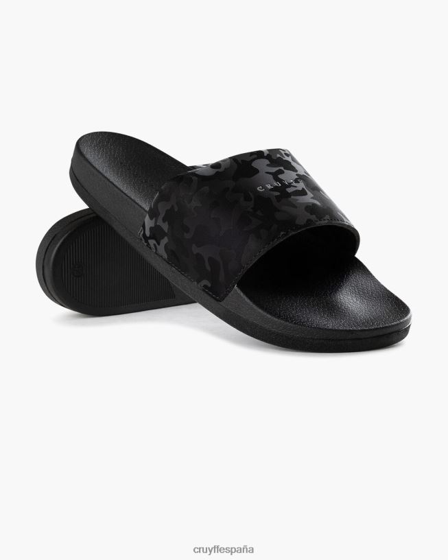 diapositiva de camuflaje Cruyff hombres negro D6DNB136 diapositivas