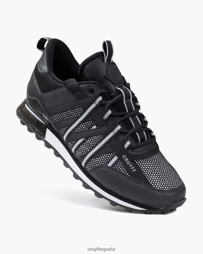fearia-reflect flocado/mate Cruyff hombres negro/plata D6DNB469 zapatillas