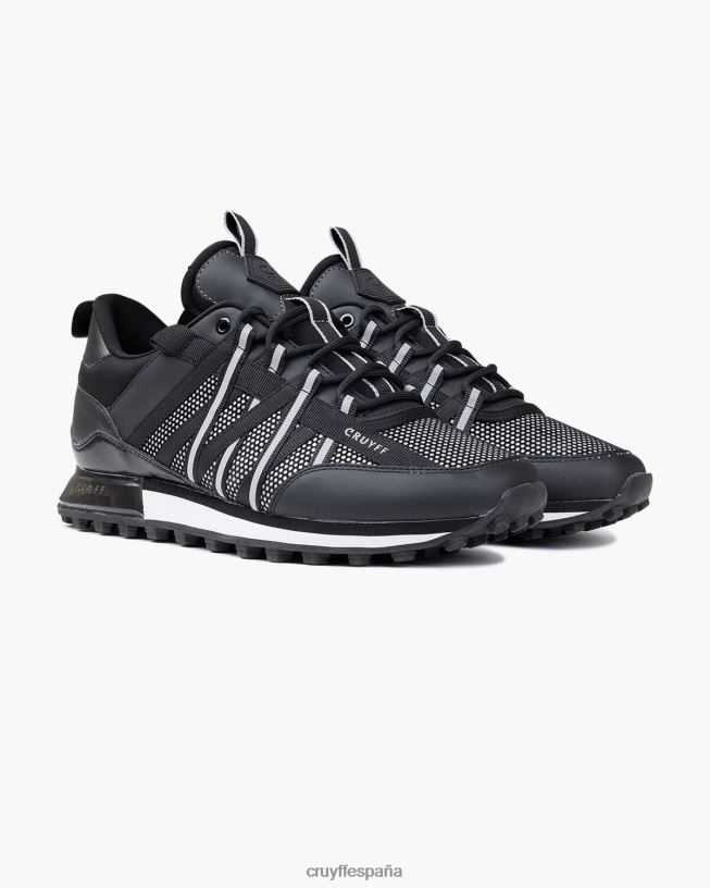fearia-reflect flocado/mate Cruyff hombres negro/plata D6DNB469 zapatillas