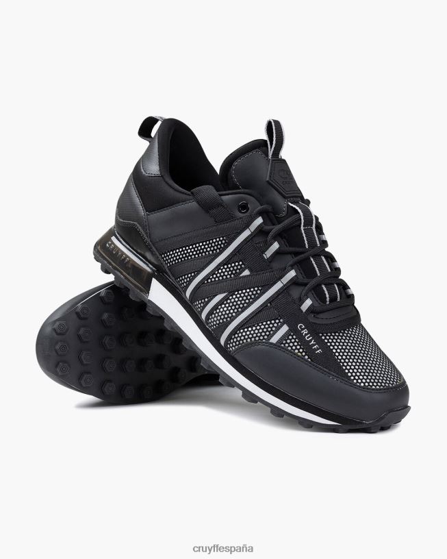 fearia-reflect flocado/mate Cruyff hombres negro/plata D6DNB469 zapatillas