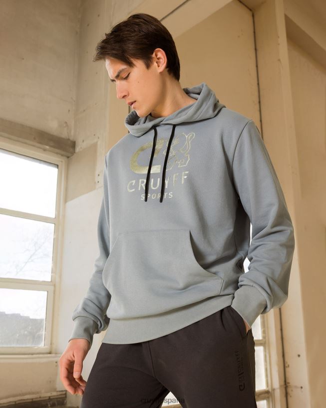 hacer sudadera con capucha Cruyff hombres azul D6DNB139 sudadera