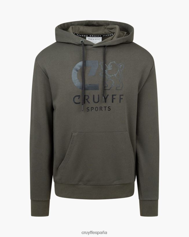 hacer sudadera con capucha Cruyff hombres ejercito verde D6DNB140 sudadera