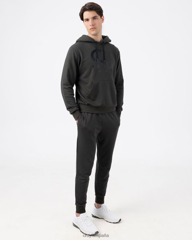 hacer sudadera con capucha Cruyff hombres ejercito verde D6DNB140 sudadera