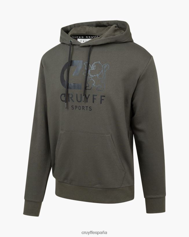 hacer sudadera con capucha Cruyff hombres ejercito verde D6DNB140 sudadera