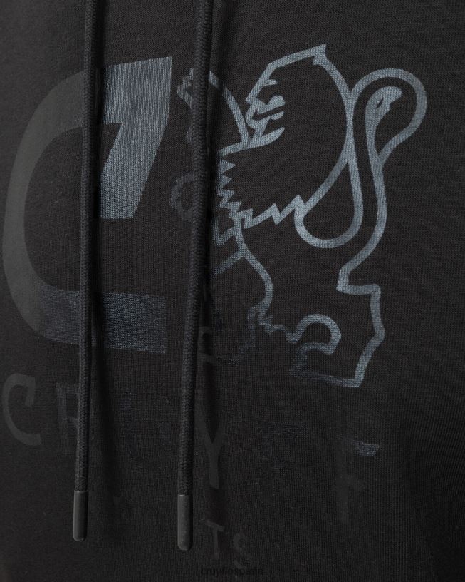 hacer sudadera con capucha Cruyff hombres negro D6DNB296 sudadera