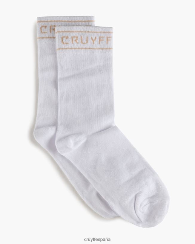 calcetín de rayas Cruyff unisexo Oro blanco D6DNB1248 medias