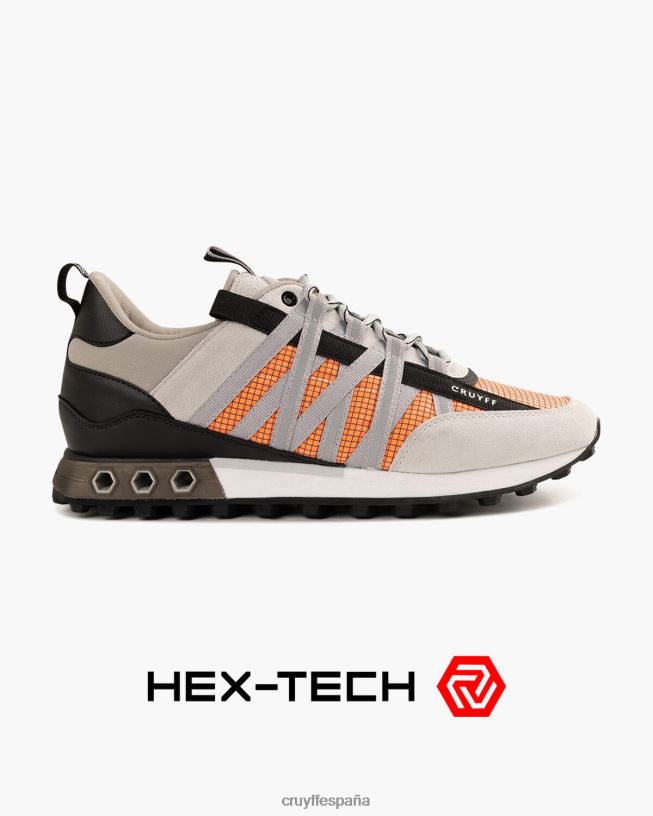 tecnología hexadecimal de miedo Cruyff hombres gris/naranja D6DNB209 zapatillas