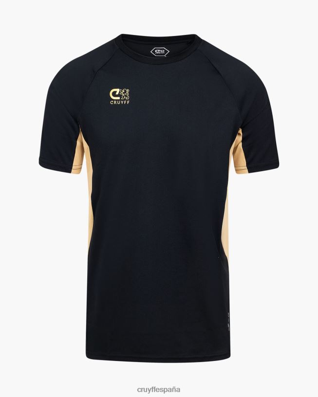 camisa de giro tecnológico Cruyff hombres oro negro D6DNB634 camiseta
