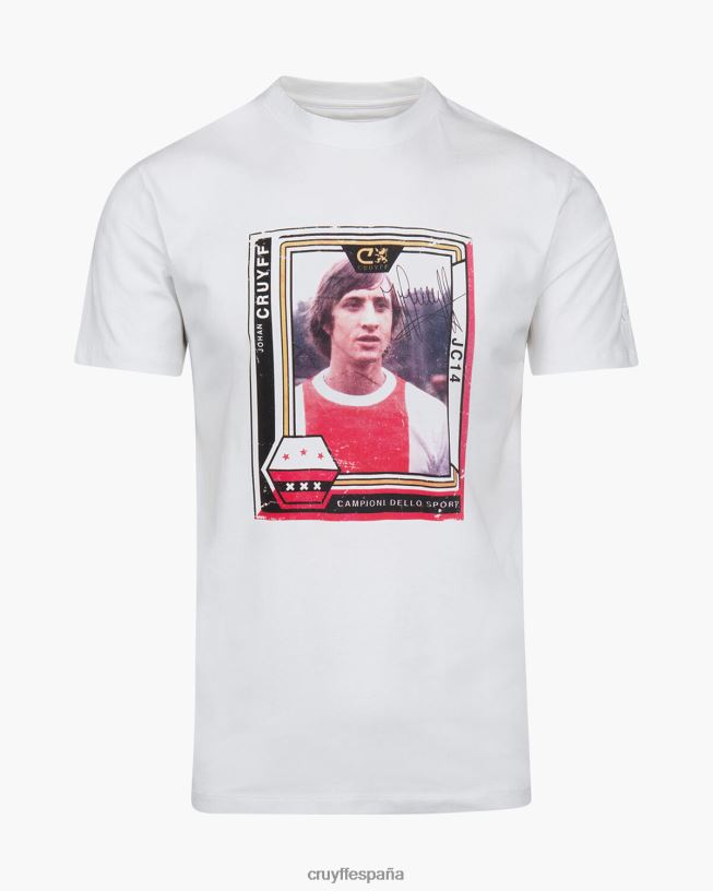 camiseta conmemorativa ams Cruyff hombres blanco D6DNB819 camiseta