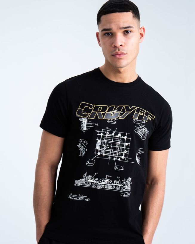 camiseta de aimar Cruyff hombres negro D6DNB886 camiseta