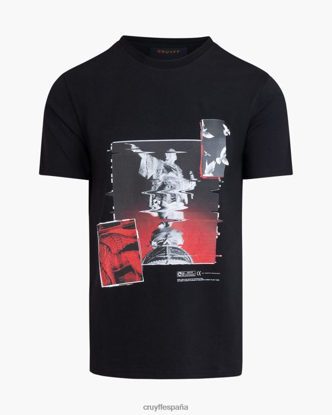 camiseta de colombo Cruyff hombres negro D6DNB254 camiseta