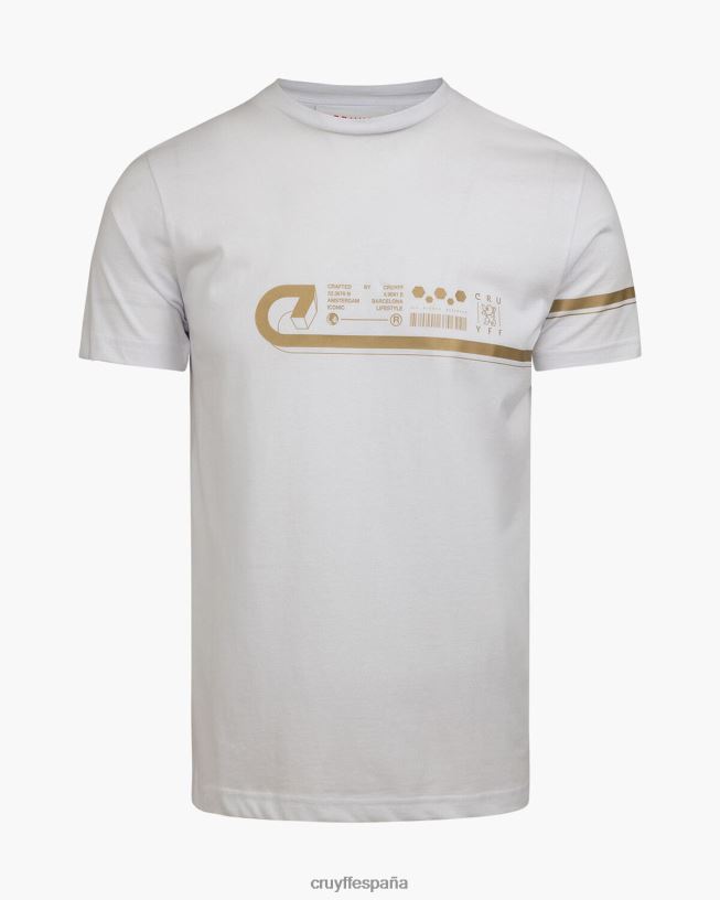 camiseta ezra Cruyff hombres Oro blanco D6DNB120 camiseta