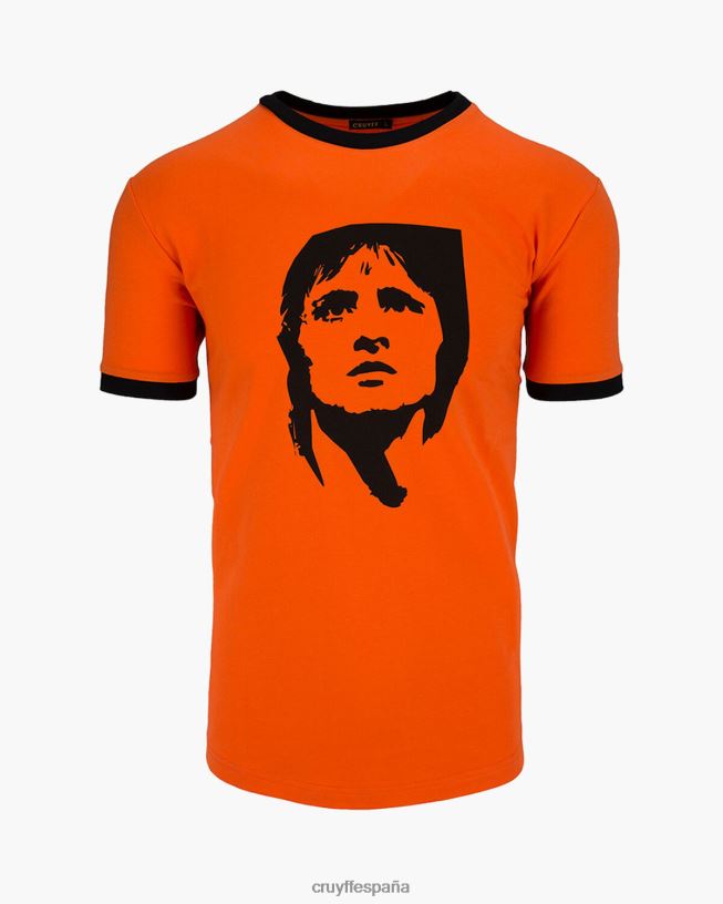 icono de camiseta de algodón Cruyff hombres naranja D6DNB787 camiseta