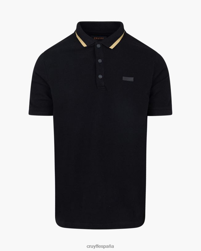 noé polo Cruyff hombres negro D6DNB750 camiseta