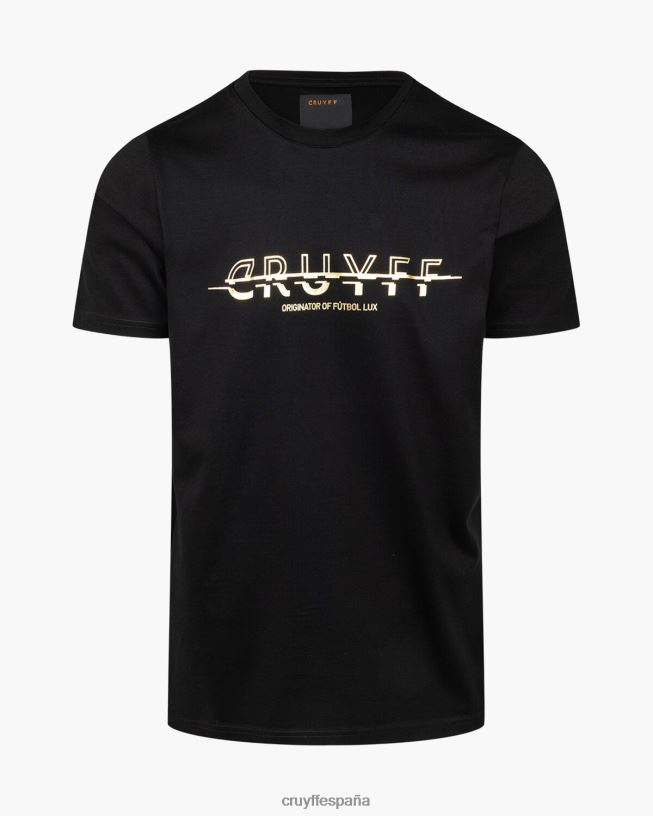 set Cruyff hombres oro negro D6DNB196 camiseta