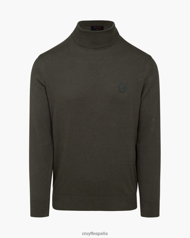 cuello de tortuga basco Cruyff hombres verde D6DNB351 suéter